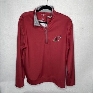 Arizona Cardinals Antigua Pullover Sweater Long Sleeve 1/4 Zip Mens Size Large